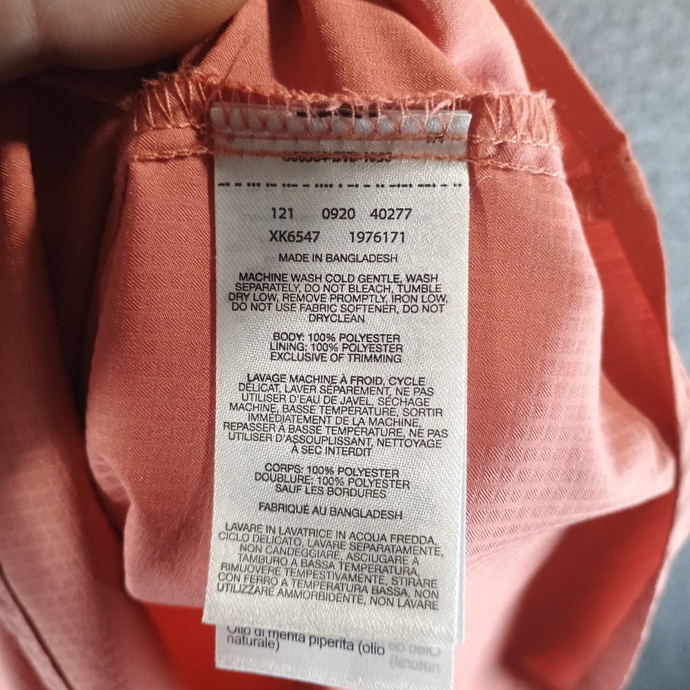 Columbia Kestrel Trail Lite Sleeveless Shirt Womens XXL 2XL Peach Pocket Vented - Picture 6 of 11